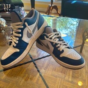 Nike Air Jordan 1 Low (GS) True Blue/Cement Grey-White Men’s Size 9